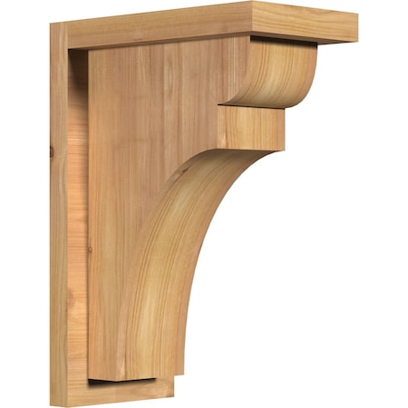 Ekena Millwork Yorktown Smooth Corbel w/Backplate, Western Red Cedar, 5 1/2"W x 10"D x 14"H COR06X10X14YOR01SWR